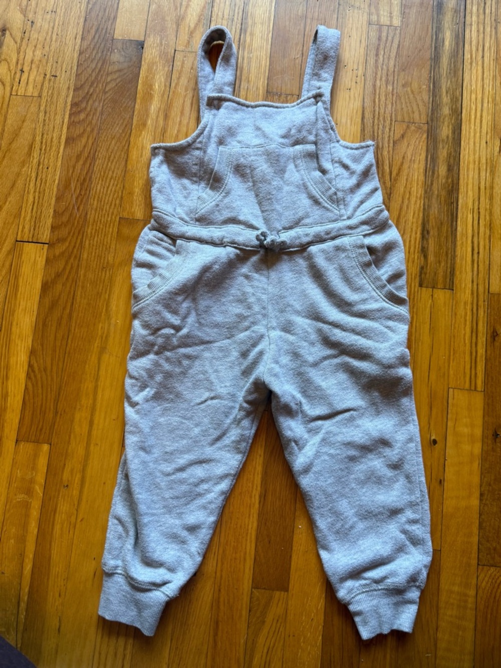 RUUM Cozy Light Gray Kids' Fleece Overalls